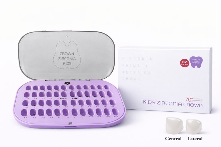 Shinhung Zirconia Crowns Set for Deciduous Central and Lateral Incisors - 24 Crowns