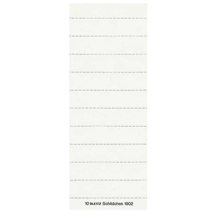 Leitz labelling sign blank 3-line 100 pieces white