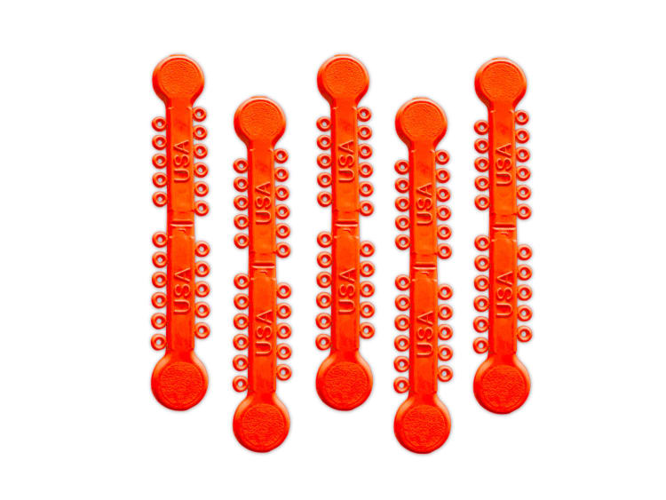 ELASTISCHE LIGATUREN Neonorange, Stick (Inhalt 1000 Stück) Latexfrei