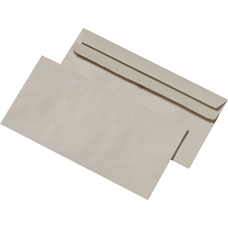 MAILmedia envelope DL recycled without window self-adhesive 1,000 pieces grey