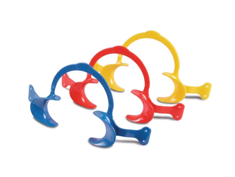 Cheek-Lip Expander with Handles Yellow Medium