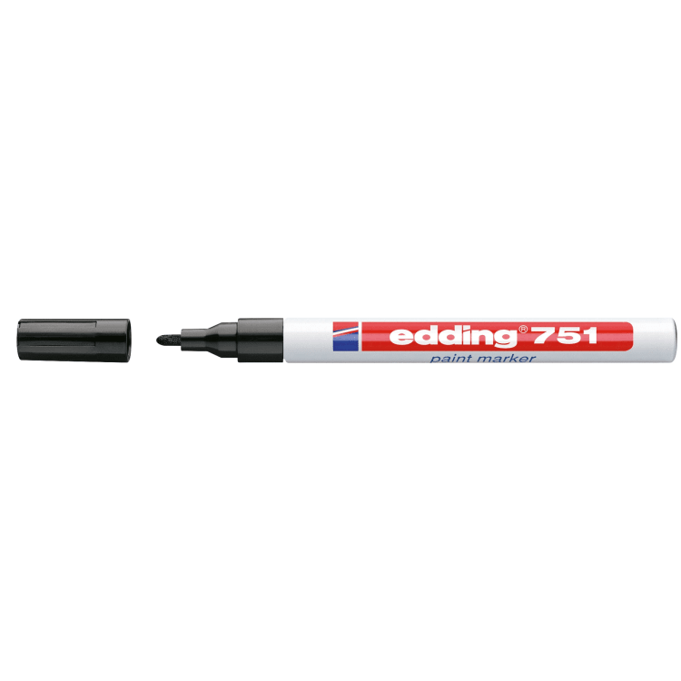 edding paint marker 751 1-2 mm bullet tip permanent black