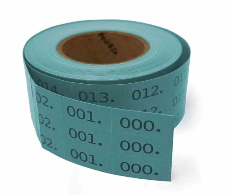 Nummernaufkl. 3Fach 0-999 blau Rl