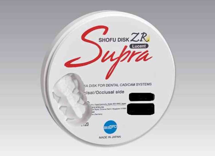 SHOFU Disk ZR Lucent Supra 16mm Pure White