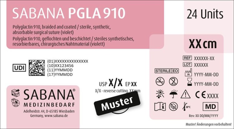 SABANA PGLA 910 Rapid 4-0 1/2 - Kreis, Schneidend. 19mm 75cm