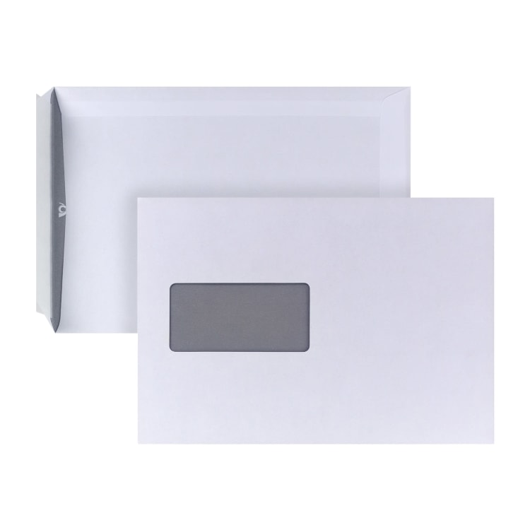 Posthorn mailing bag C5 with window peel & seal 500 pieces white