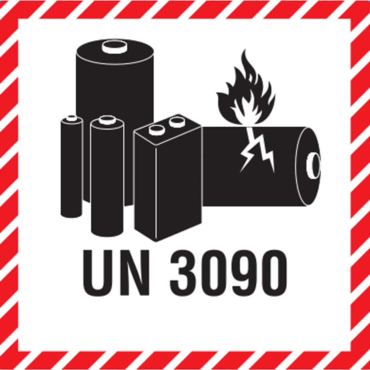 DR-Label shipping label UN3090 100x100 mm 1,000 pieces