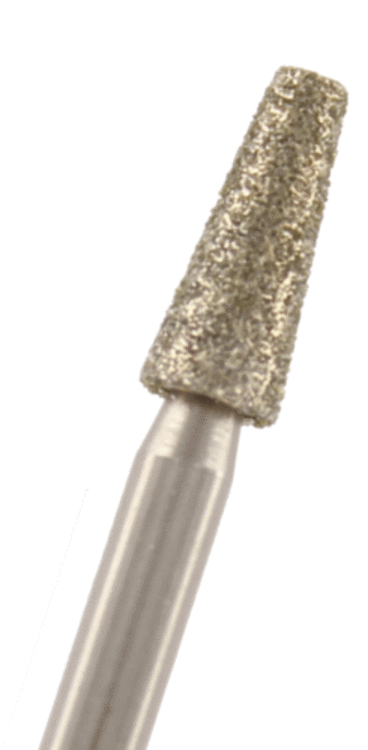 Diamant konisch flach Körnung: Blau (standard, 1 Packung á 5 Stück)