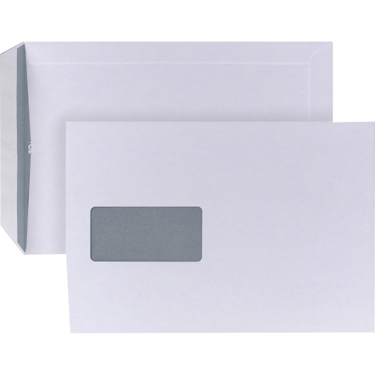 Posthorn mailing bag B5 with window peel & seal 500 pieces white