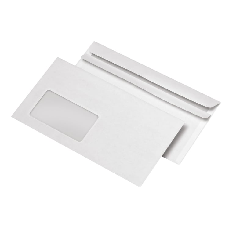 MAILmedia envelope DL 75 g with window self-adhesive 1,000 pieces white