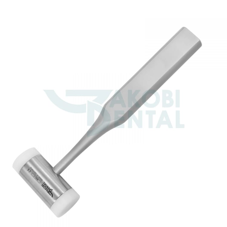 Surgical mallet MAL1, Ø 25mm, total length 185mm, 200gr. changeable Nylon jaws