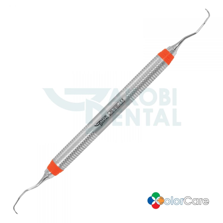 Gracey curette 15/16, standard, ColorCare handle # 7, Colour: yellow, stainless steel