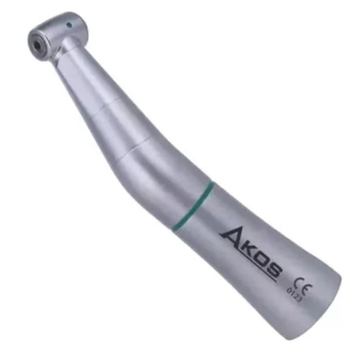 AKOS contra-angle handpiece 4:1 with light, green