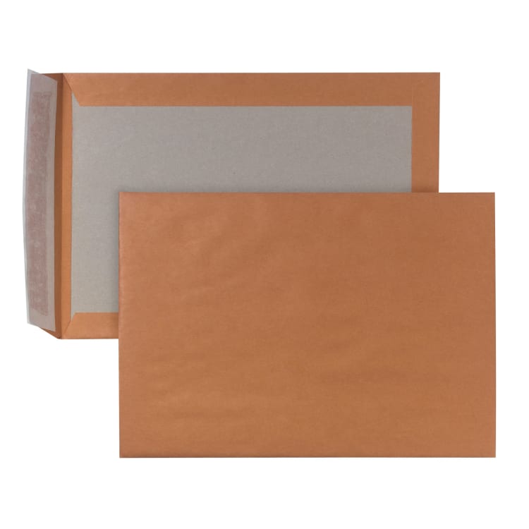 Posthorn board-backed envelope B4 peel & seal 100 pieces brown