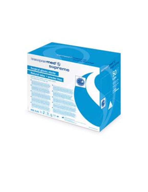 Semperit Sempermed Supreme sterile puderfreie Latex-OP-Handschuhe (50 Paar)