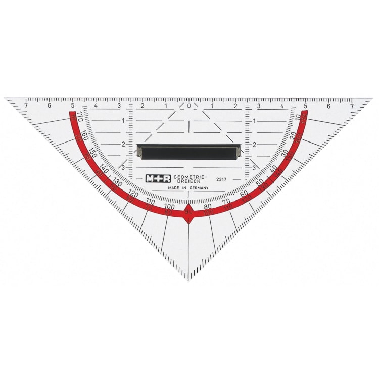 M+R Zeichendreieck 16 cm Skala rot