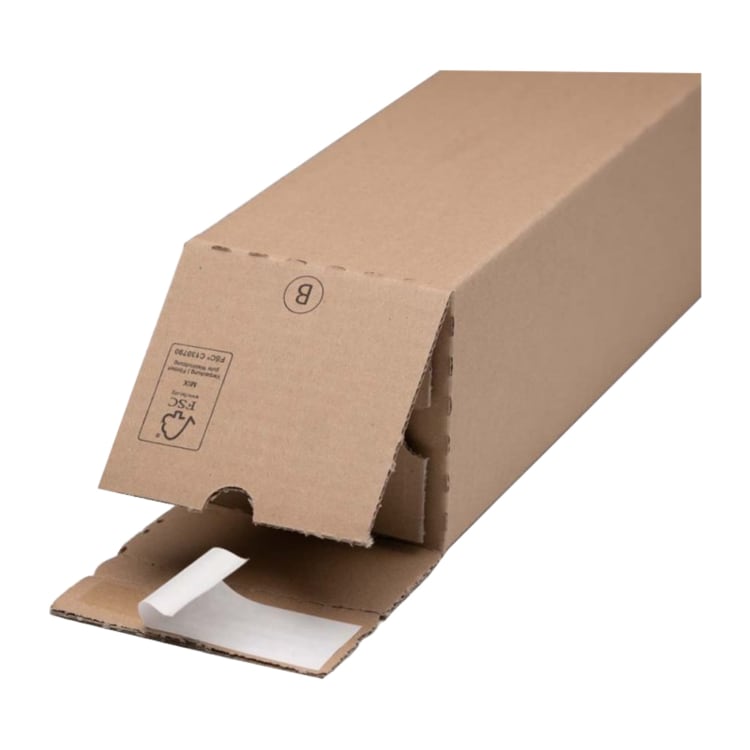 Shipping packaging 117x105x105 mm self-adhesive tear thread