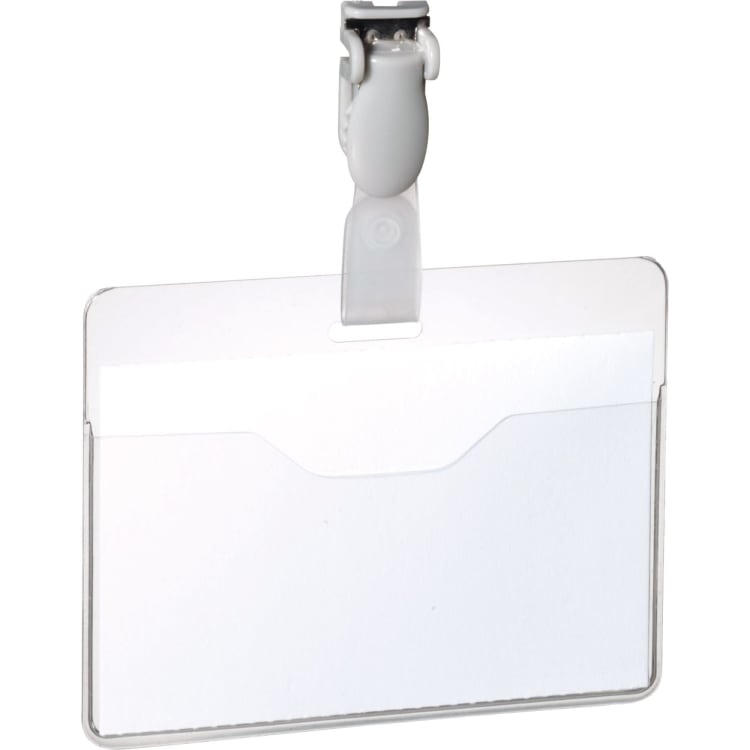 Name badge 60x90 mm 25 pieces transparent