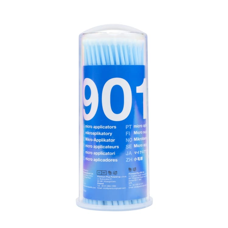 MICRO APPLICATORS microbrush 100 stuks Premium Plus, Maat: Lichtblauw 2.5 mm