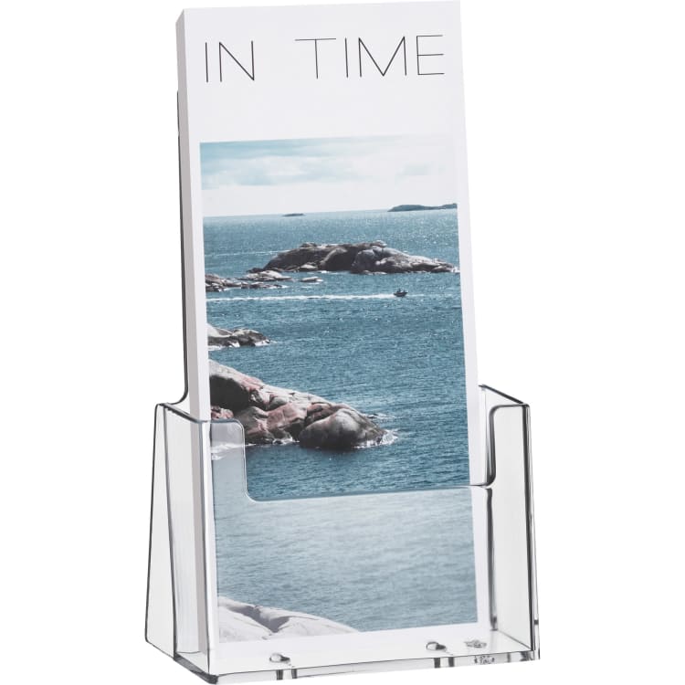 helit literature holder 1/3 A4 1 compartment PS crystal clear