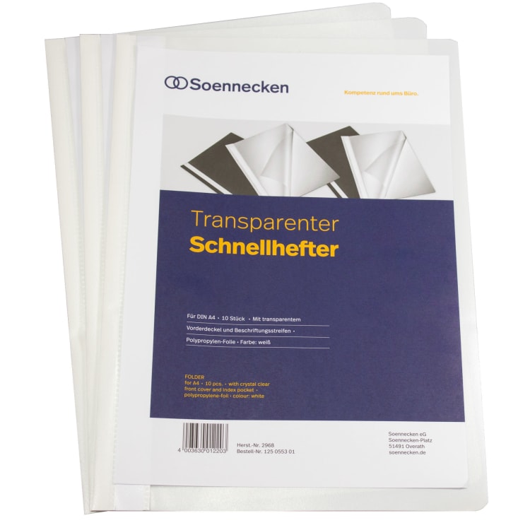 Soennecken flat file A4 PP 10 pieces white