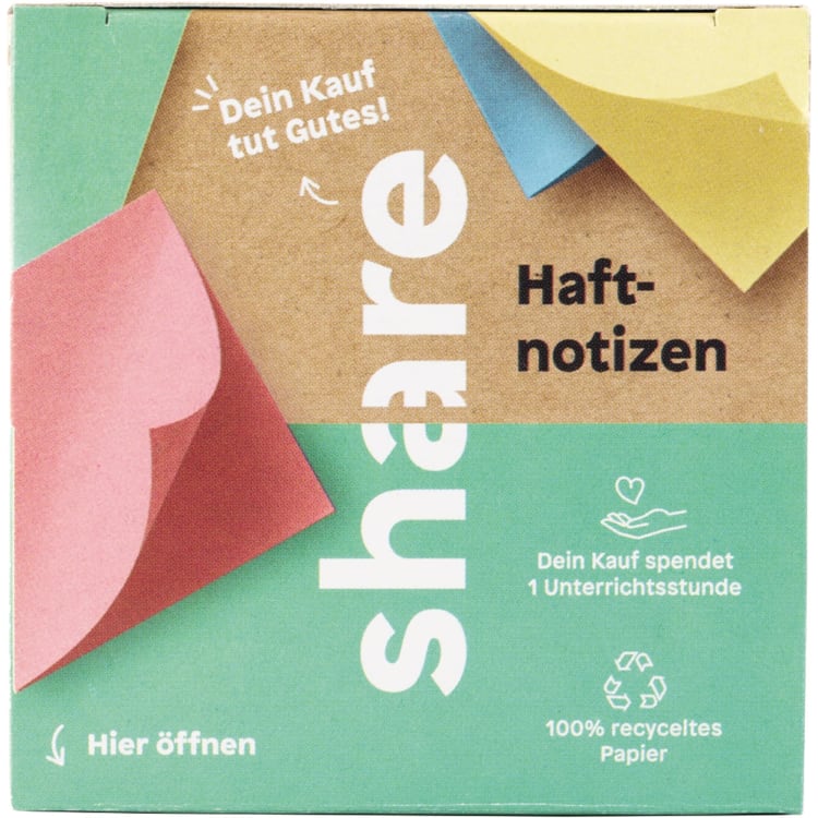 share sticky note pad 400 sheets coloured