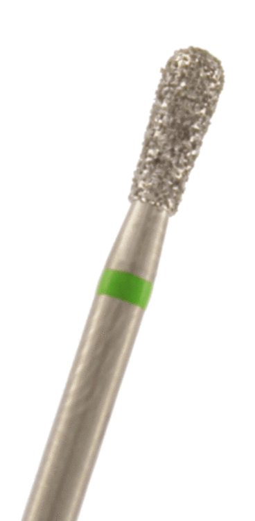 Diamant Birne lang Körnung: Grün (grob, 1 Packung á 5 Stück)