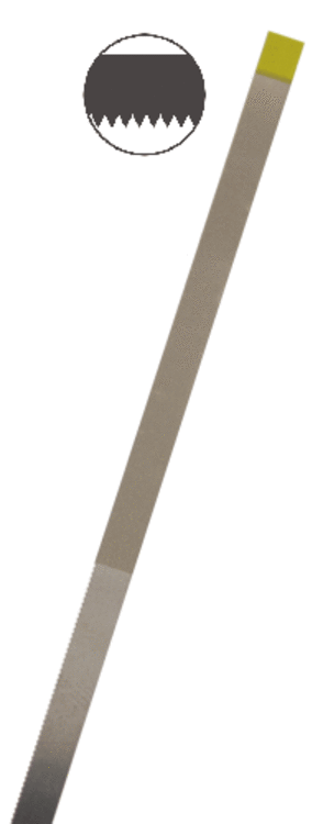 Diamantstreifen gelb sägeverzahnt (0.08 mm) Körnung: Gelb (extra-fein, 1 Packung á 10 Stück)