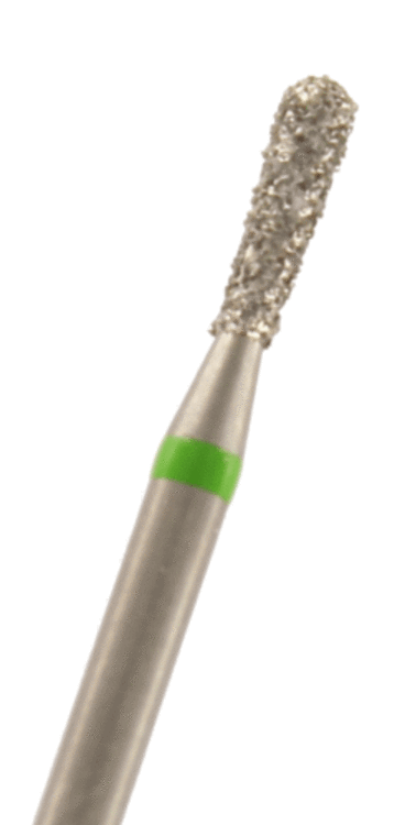 Diamant Birne lang Körnung: Grün (grob, 1 Packung á 5 Stück)