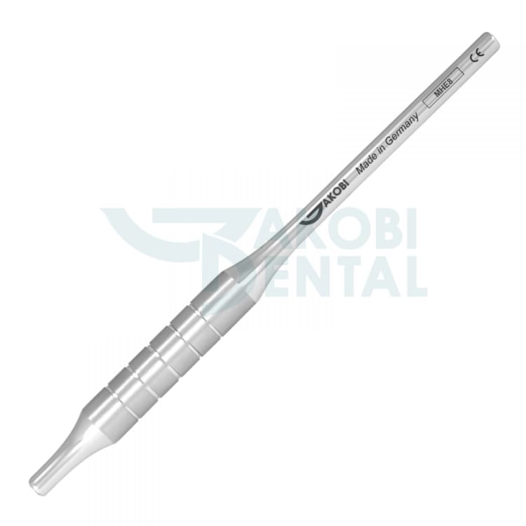 Dental Mirror Handle MHE 8, total length ca. 134mm, hollow, stainless steel