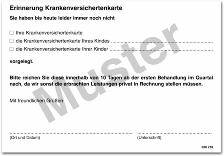 Erinnerung KVK A6 100St