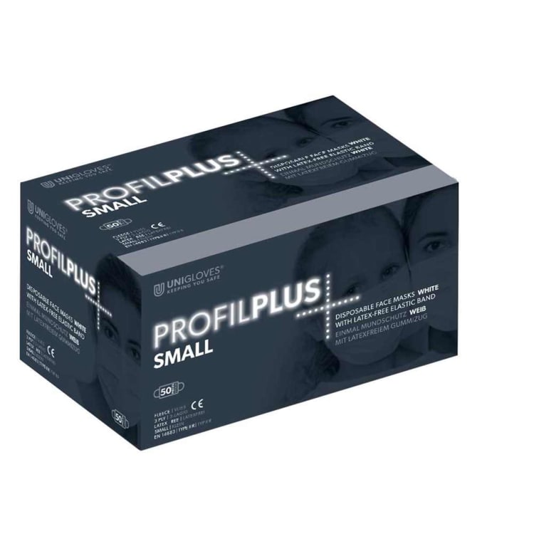 Unigloves PROFIL PLUS Face Mask SMALL Latex-free White