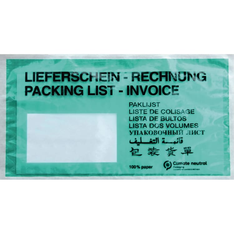 Goods documents pouch DL paper 1,000 pieces dark green