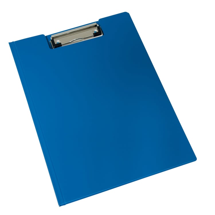 Clipboard folder A4 polypropylene blue