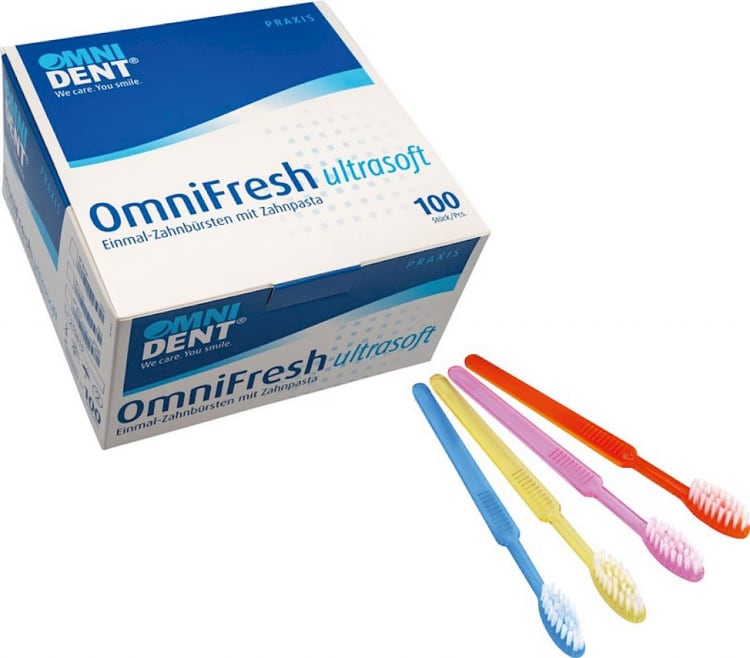 Omnident Omnifresh Ultrasoft Disposable Toothbrushes Assorted 4-Colors