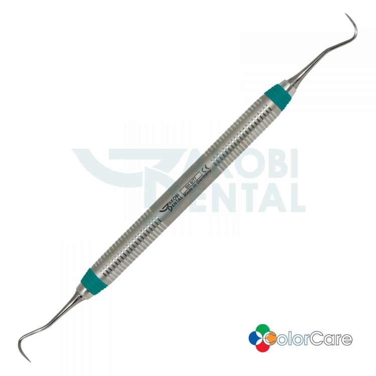 Sickle Scaler Hygienist H6/H7, ColorCare handle # 7, Colour: blue, stainless steel