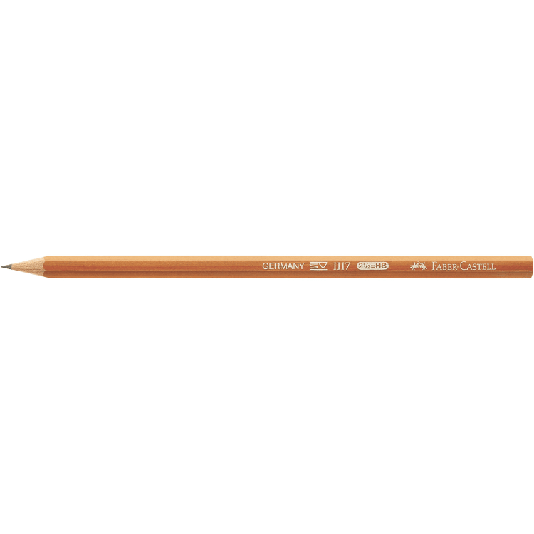 Faber-Castell pencil 1117 hexagonal HB brown