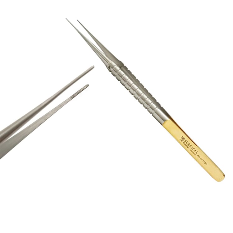 Fine Tweezers with Round Tip, TC, Length = 18 cm