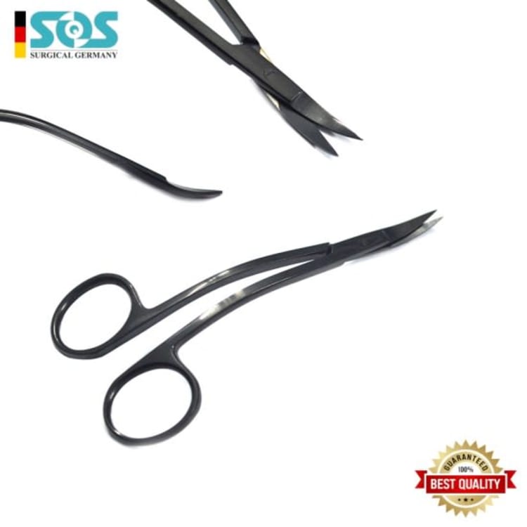 Newmann Scissors, Black Coated, Length = 13 cm