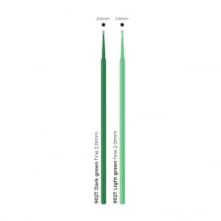 Premium Microbrush fine green/light green (18-902D), 4 x 100 pieces