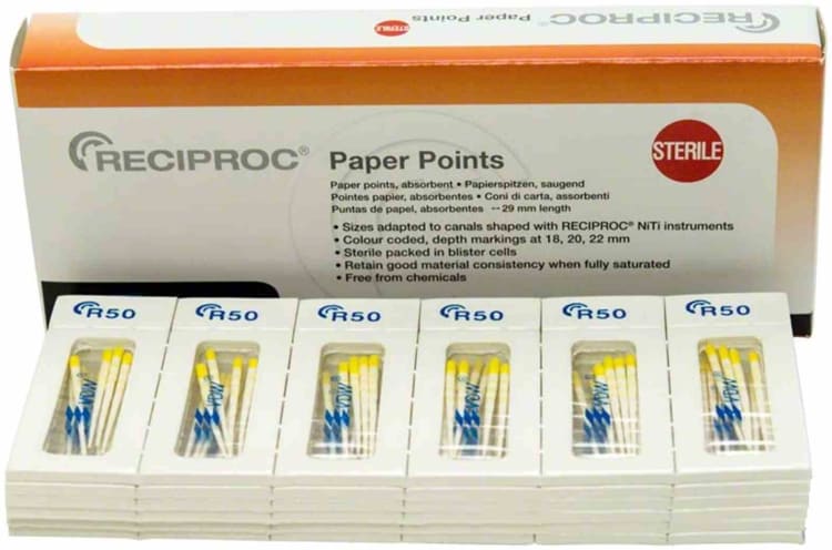 VDW Reciproc Papieren Tips R50 Steriel (144 stuks)