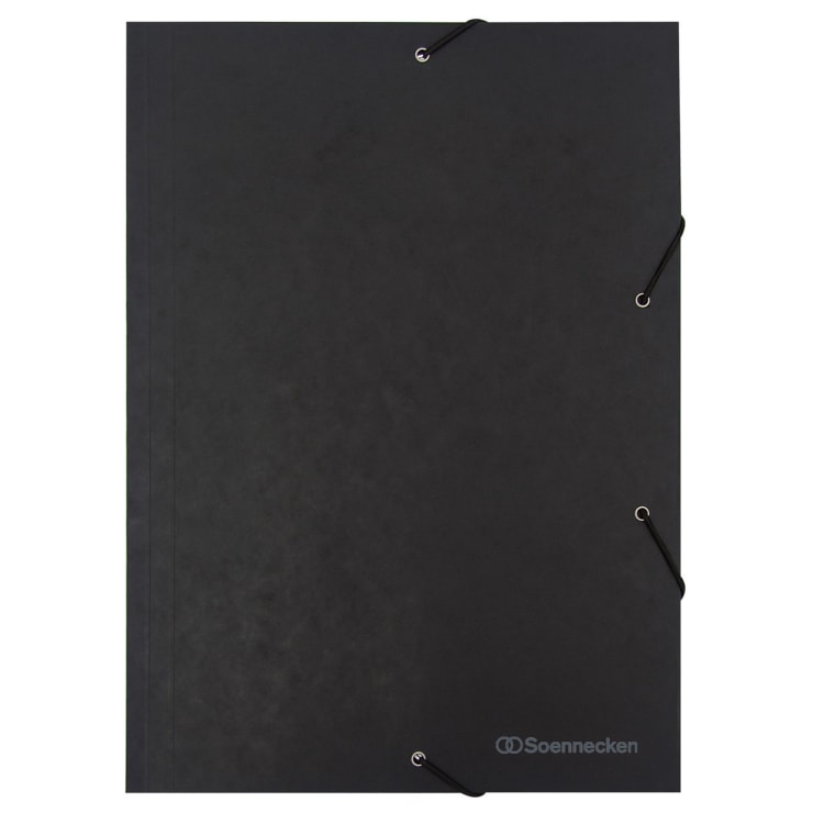 Soennecken elastic folder A4 3 flaps with elastic band black