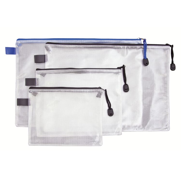 Zip bag A4 PVC blue