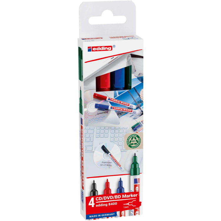 edding Disc Marker 0.5-1 mm 4 pieces assorted