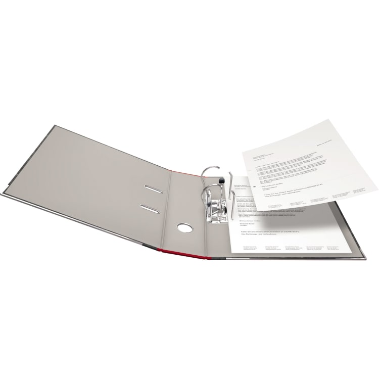 Falken ring binder S80 A4 80 mm recycled board red