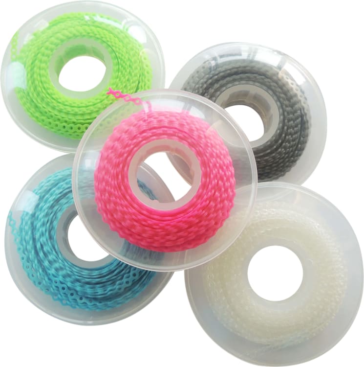 Elastic chain continuous link 2.8 mm clear, 4,5 m