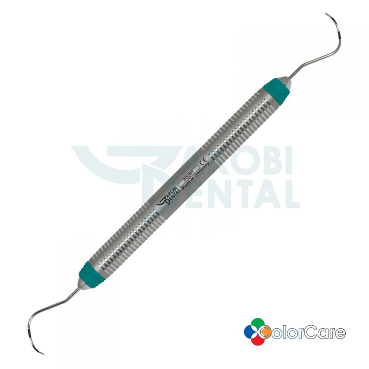 Bifurcation probe Nabers PQ2N, marking 3-6-9-12mm, ColorCare handle # 7, Colour: green