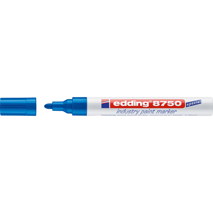 edding industrial paint marker 8750 2-4 mm bullet tip blue