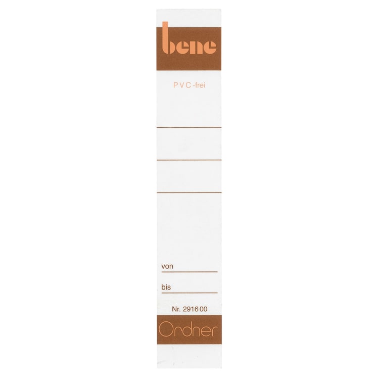 Bene binder spine label narrow/short paper 10 pieces white