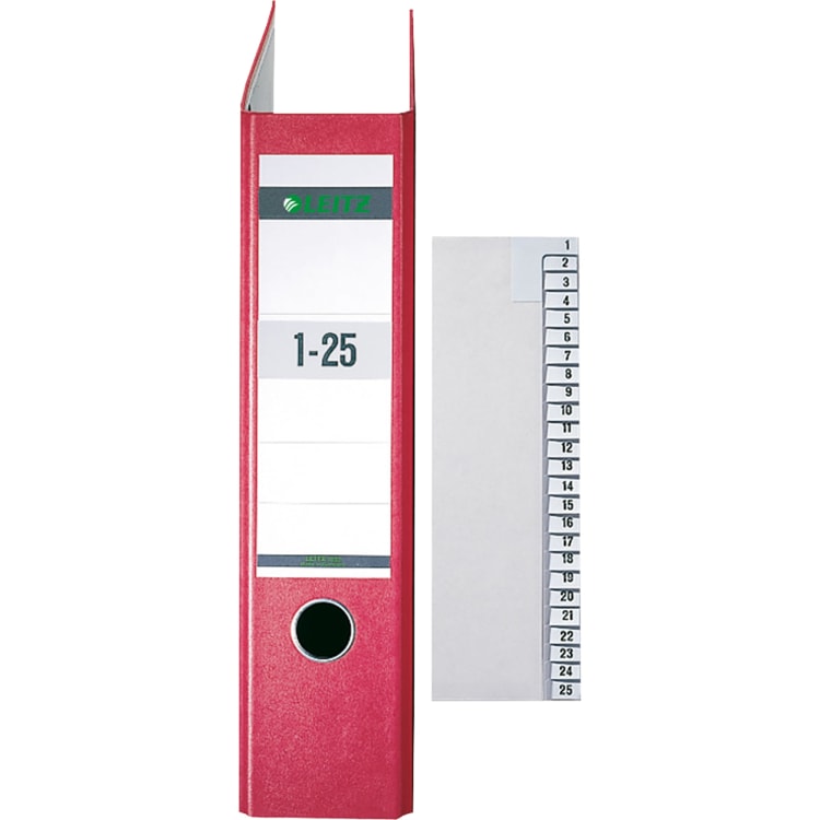 Leitz index divider series 1-25 A4 21.2x24 cm 25 sheets paper grey
